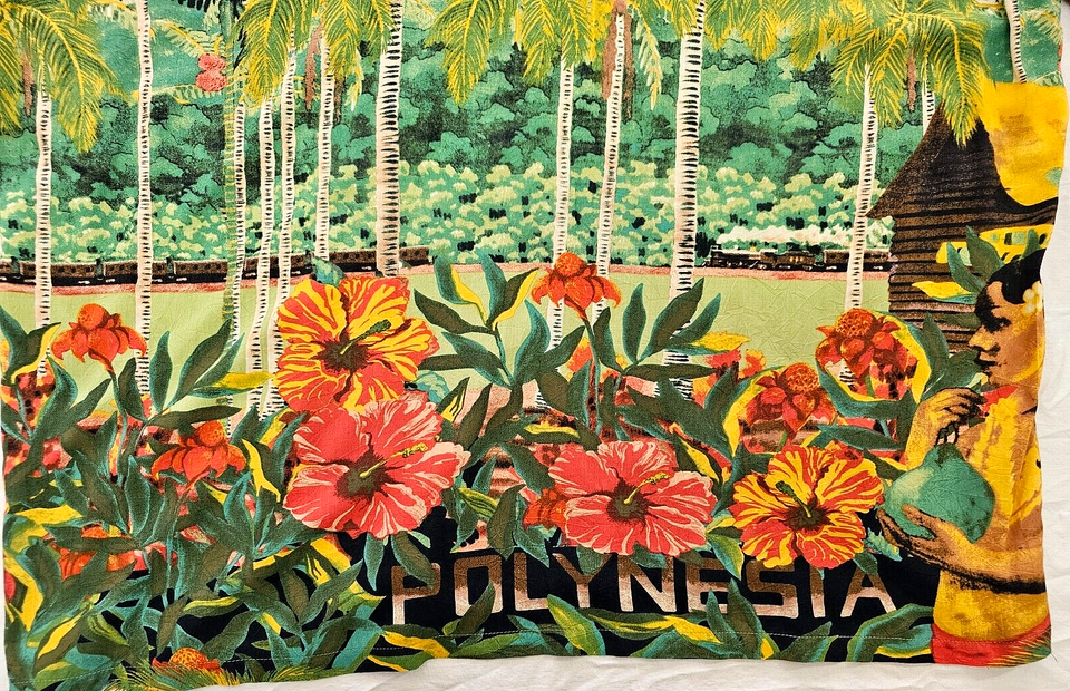 JAMS WORLD New With Tags Rare "Polynesia" Fabric Print Hawaiian Shirt