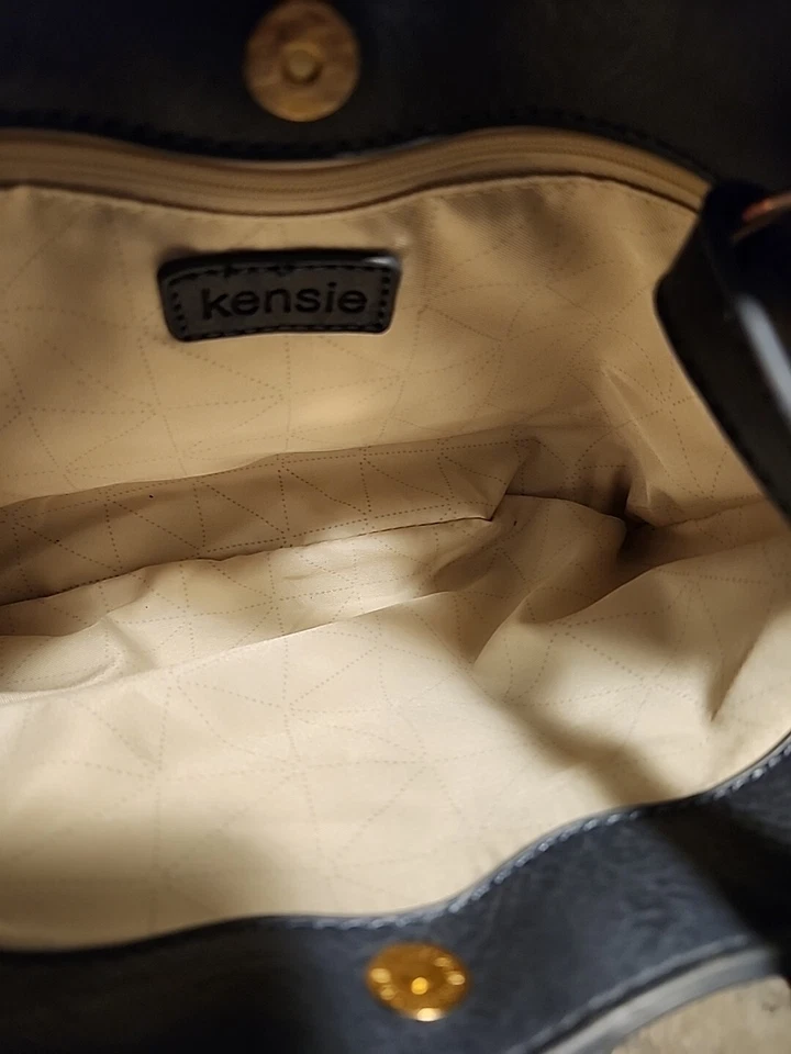 Bandolera/cartera de mano Kensie rosa/gris tela floral bolso de cuero correa extraíble Foto 4 de 4