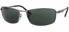 Ray-Ban RB3498 Polished Gunmetal l Green G15 RB3498 004/71 61mm