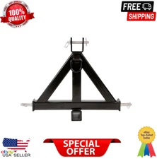 Heavy Duty Three Point Hitch 2in Receiver Trailer Hitch Fits Cat 1, Quick Hitch