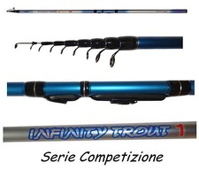 canna infinity trota lago azione 1/5g pesca tremarella vetrino recupero laghetto