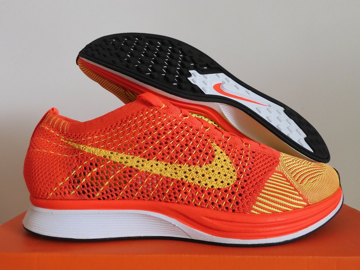 NIKE FLYKNIT RACER BRIGHT CRIMSON-VOLT SZ 13 [526628-601] | eBay