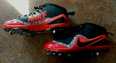 NIKE Force Zoom Trout 5 Black Orange Metal Spike Baseball Cleats Mens 14 s-l400.jpg main image 3