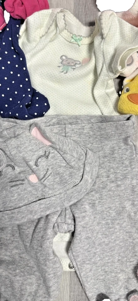 New Baby Girl Carters Clothes Lot Bundle Size Newborn 47 pieces - Image 3 of 4