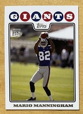 Mario Manningham Rookie 2008 Topps Football #366 New York Giants EX-NM