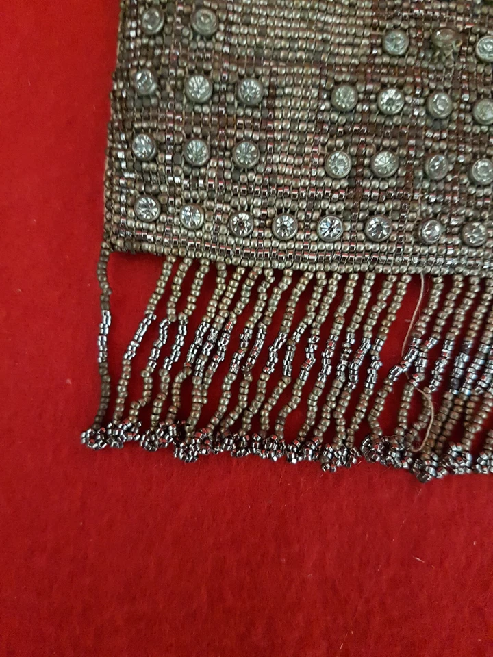 Antique Beaded Purse. Leather Lined Made in France. Great 1930's Look. - Image 3 of 4