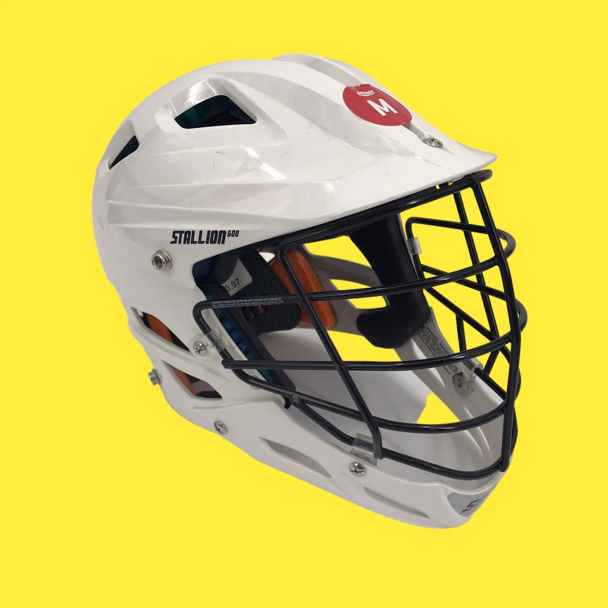 Schutt Stallion 600 Youth s Lacrosse Helmet Matte Medium White
