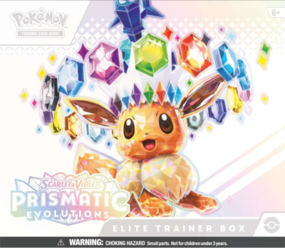 Prismatic Evolutions Pokemon TCG Sealed Elite Trainer Box ETB with