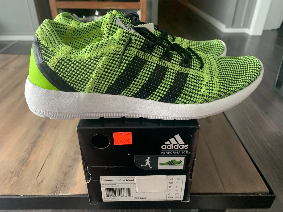 Adidas Element Refine Tricot M21449 Lime New with Box DS 8.5