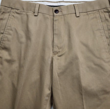 Eddie Bauer Flat Front Chino Pants Men Cotton Pants Cotton 33 x 31