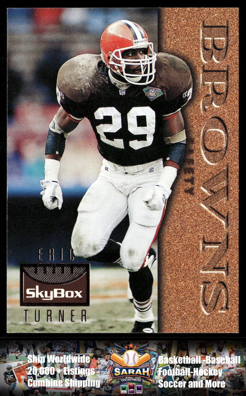1995 SkyBox Premium #31 Eric Turner Cleveland Browns