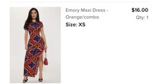 Emory Orange Maxi Dress
