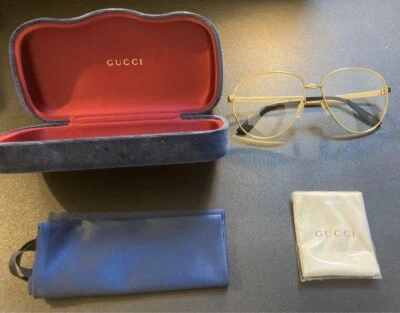Lunettes de soleil aviateur GUCCI abandonnées lunettes accessoires de mode b115 - Photo 1/4