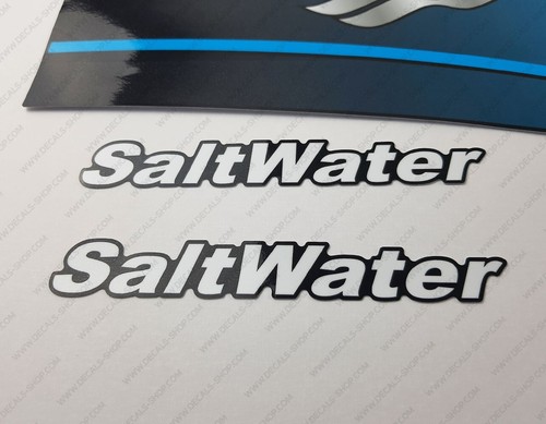 Mercury 150hp Optimax SaltWater outboard engine decals BLUE sticker set - Bild 6 von 7