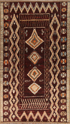 Handmade Wool Moroccan Oriental Area Rug 7x10 Tribal Living Room Carpet