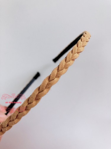 Women Girl BOHO Synthetic Suede Braided Thin Slim Hair head band headband Hoop - Picture 16 of 21