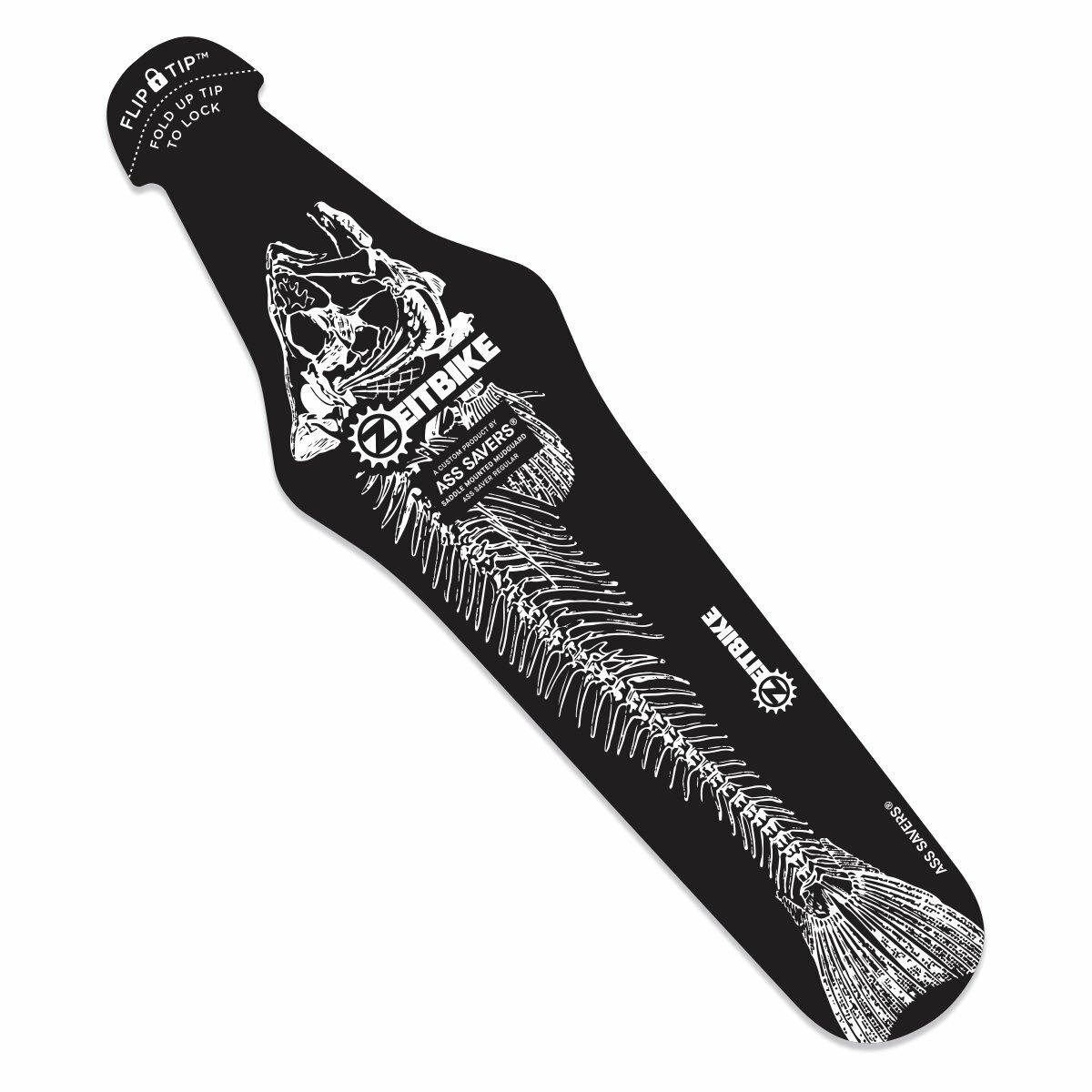 ASS SAVERS Fishbone Alley Cats Regular Black Mudguard Bicycle Fender Clip On