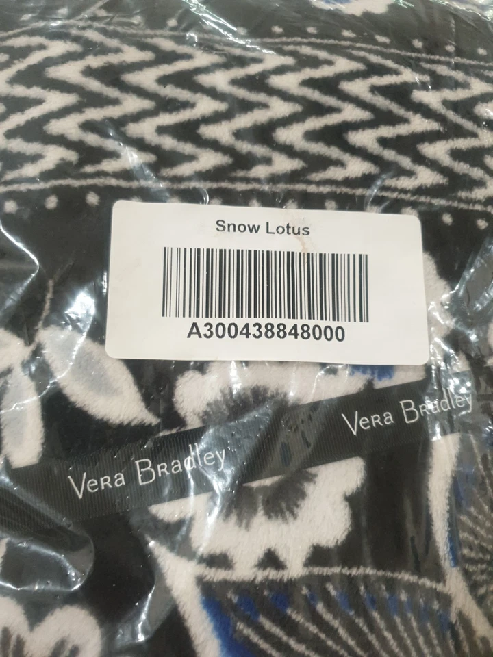 VERA BRADLEY Manta Vellón 80 x 50 SNOW LOTUS NUEVO CON ETIQUETAS Súper Suave Foto 2 de 4
