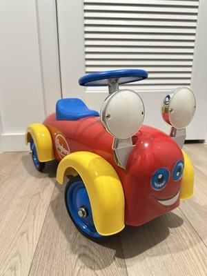 Baghera Vintage Ride On Car Red Yellow Kids Push Toy French Design