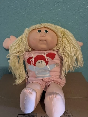 Vintage Cabbage Patch Kids Doll 1978 1982 Blonde Hair Green Eyes Girl
