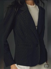 Porridge Anthropologie Textured Knit Stretch Blazer Jacket SZ L NWT 138