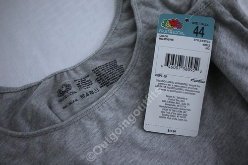 Paquete de 1 NUEVO Sujetador Deportivo Fruit of the Loom Para Mujer Gris Talla 44 - Imagen 5 de 7