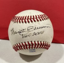 MARTY BRENNAMAN “HOF 2000” Reds Broadcaster Autograph Signed Baseball PSA/DNA