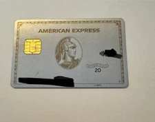 NEW LIMITED. American Express Gold Card. White Gold. Cancelled. Collectible.