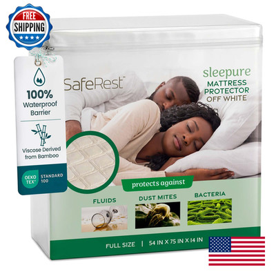 Saferest Sleepure Waterproof Mattress Protector Full Size - Viscose Derived