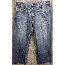 Levi Strauss 569 Loose Straight Jeans Mens 39x28.5 Blue Denim