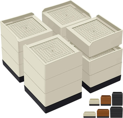 Bed Risers，Heavy Duty 4 Inch Furniture Risers Elevator for Sofa Table and Desk, 
