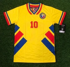 Rumania, Romania - Camisa Replica de Futbol Retro, 1994 Hagi T Americana Sz L