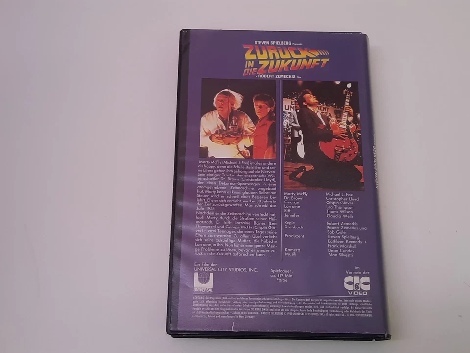 Zurück in die Zukunft 1985 VHS German PAL CIC Video Erstauflage Michael J. Fox - Bild 2 von 4
