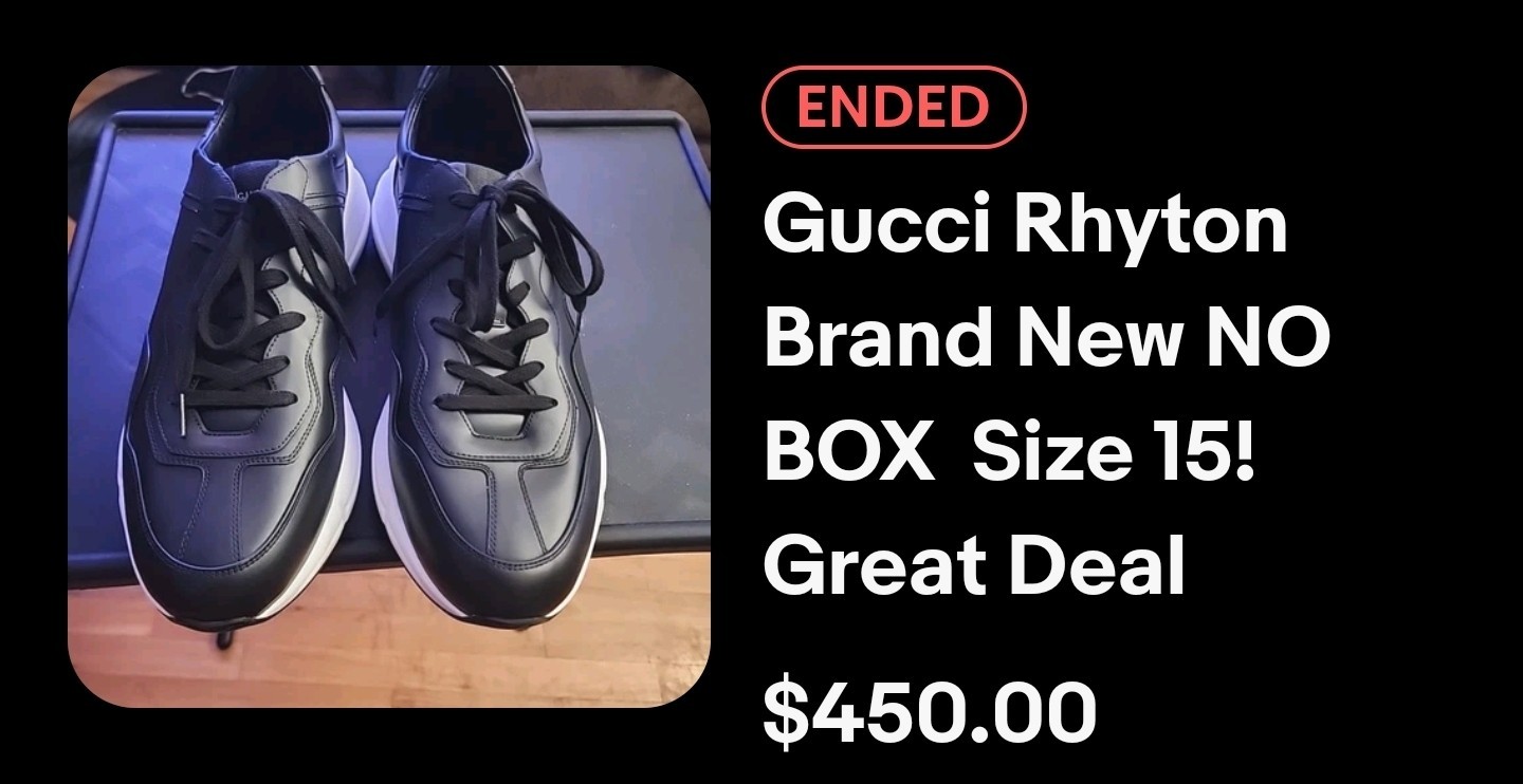 Gucci Rhyton Brand New NO BOX  Size 15! Great Deal