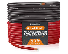 Cable CCA calibre 4 AWG de 50 pies, cable de batería para audio de coche y ampli