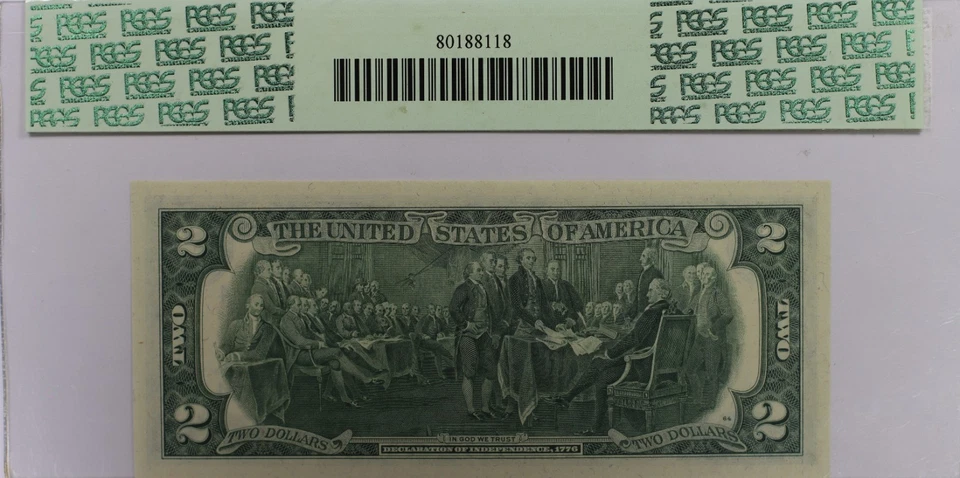 1976 D* Star Note $2 Two Dollar Cleveland PCGS 68 EPQ Superb Gem New - Image 2 of 2