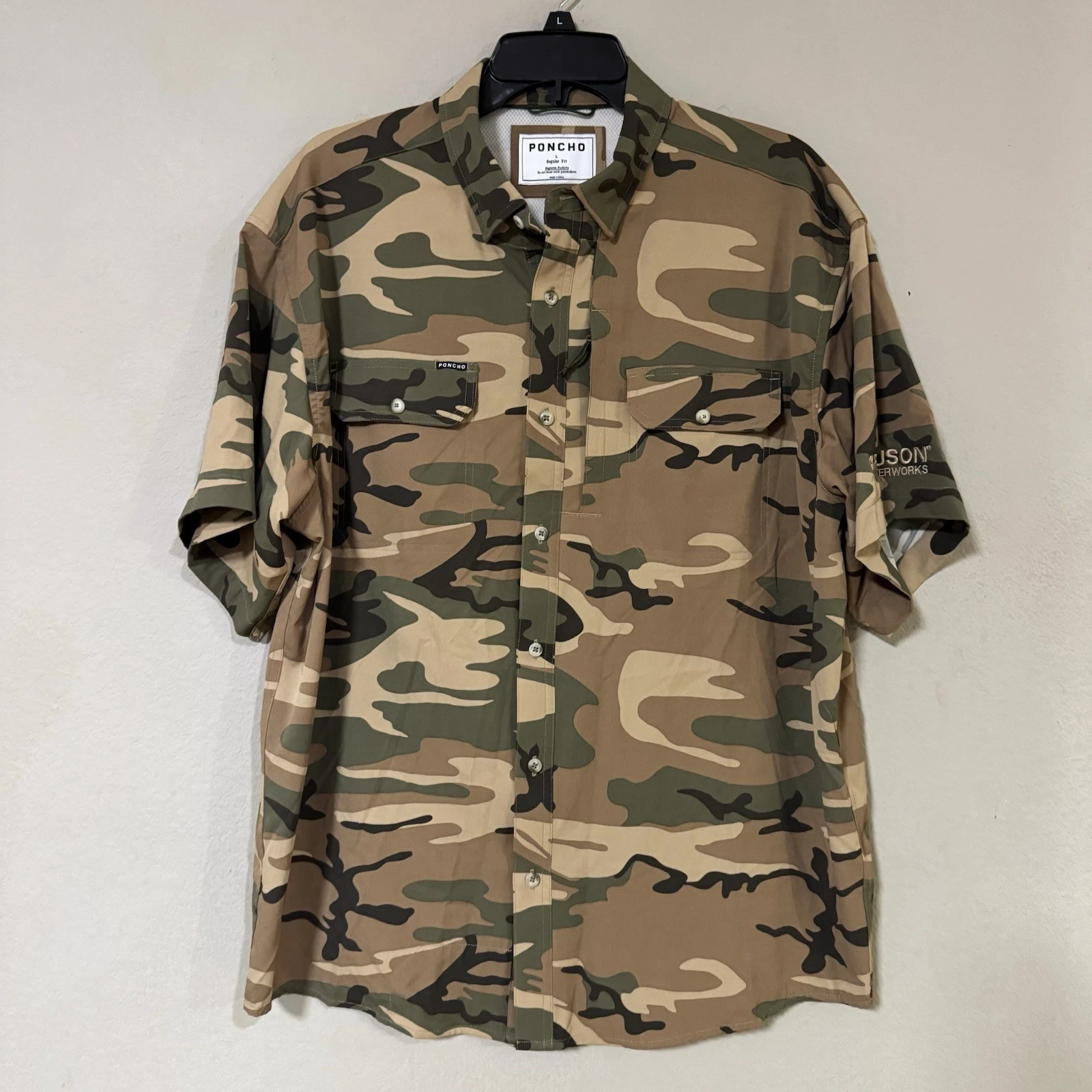 Poncho The Cordoba Original Short Sleeve Shirt Men’s Large Camo Button Logo
Opens in a new window or