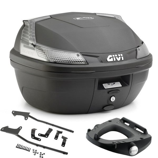 Givi B37NT 37LT Heckkoffer Monolock + Halter Yamaha FZ8 2013-2015 Schwarz-image