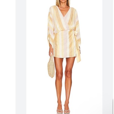L*Space Space Pfeiffer Wrap Mini Dress Size Medium Coverup