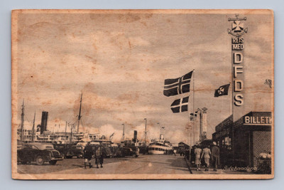 Denmark COPENHAGEN Dfds Terminal Billet 1943 to Gloucester City NJ
