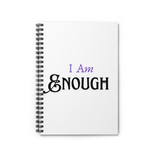 I Am Enough Spiral Notebook  Lavender Affirmation Journal  Ruled Pages