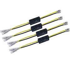 4 Pcs Motorcycle LED Turn Signal Decoder Load Resistors, 10W 10  Flash Fix