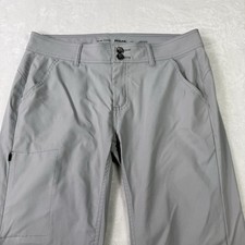 Prana Pants Womens 10 Tall Grey Zion Halle Stretch Mid Rise Standard UPF 50 Hike