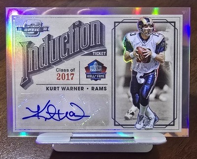 2022 Panini Contenders Optic- Kurt WARNER, #ITA-KW, HOF Induction Ticket. 15 /15