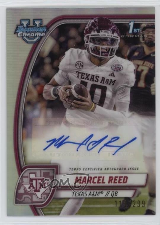 2024 Bowman U Chrome Prospect Refractor 110/299 Marcel Reed #PA-MR Auto 0j3l