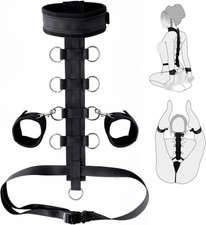 Bondaged Restraints Sex Spreaders Queen Bed Set for Women Submissive Kit Tied Up