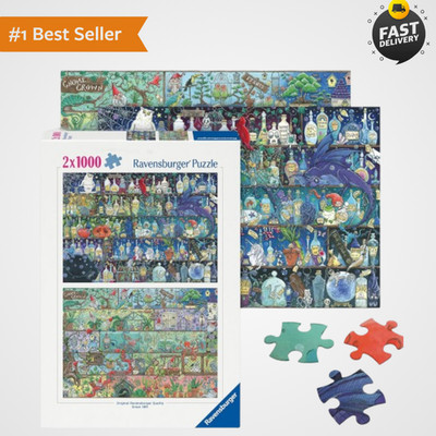 2 pcs 1000 Pcs Jigsaw Puzzle Ravensburger - Magic Shelves by Zoe Sadler 1000 pcs