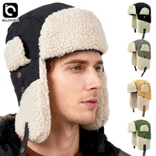 Men Women Winter Trapper Hat w/ Ear Flap Outdoor Russian Ushanka Aviator Ski Cap