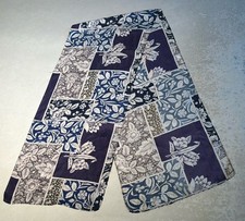 Vintage Talbots/Italy Womens Plum Blue Green Beige Floral Silk Long Scarf Used