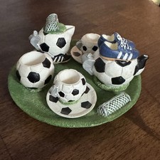 RANGER INTERNATIONAL  1994 Mini Soccer Tea Set  Handmade in China - Plates set